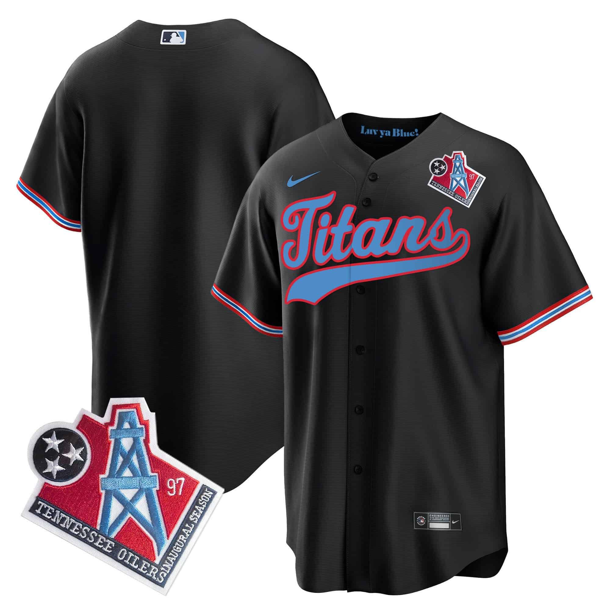 Men Tennessee Titans Blank Black Nike 1997 Throwback Limited Cool Base NFL Jersey